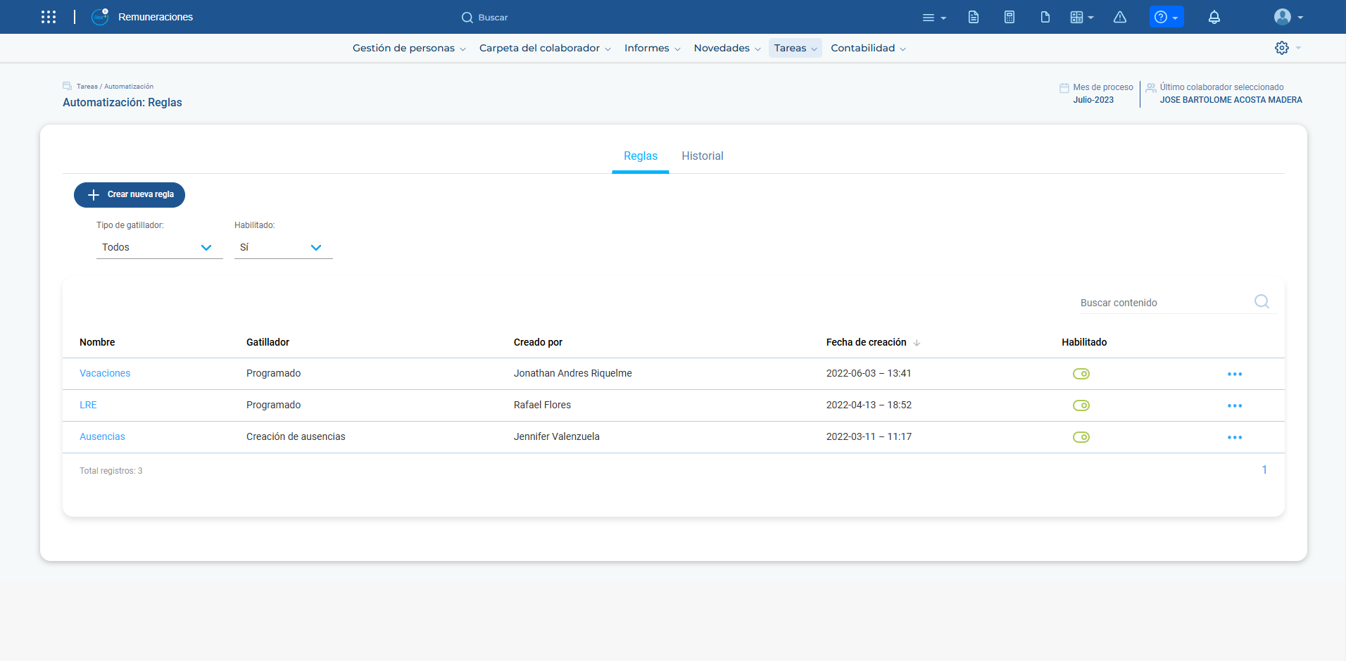 Módulo de automatización de tareas de Rex+