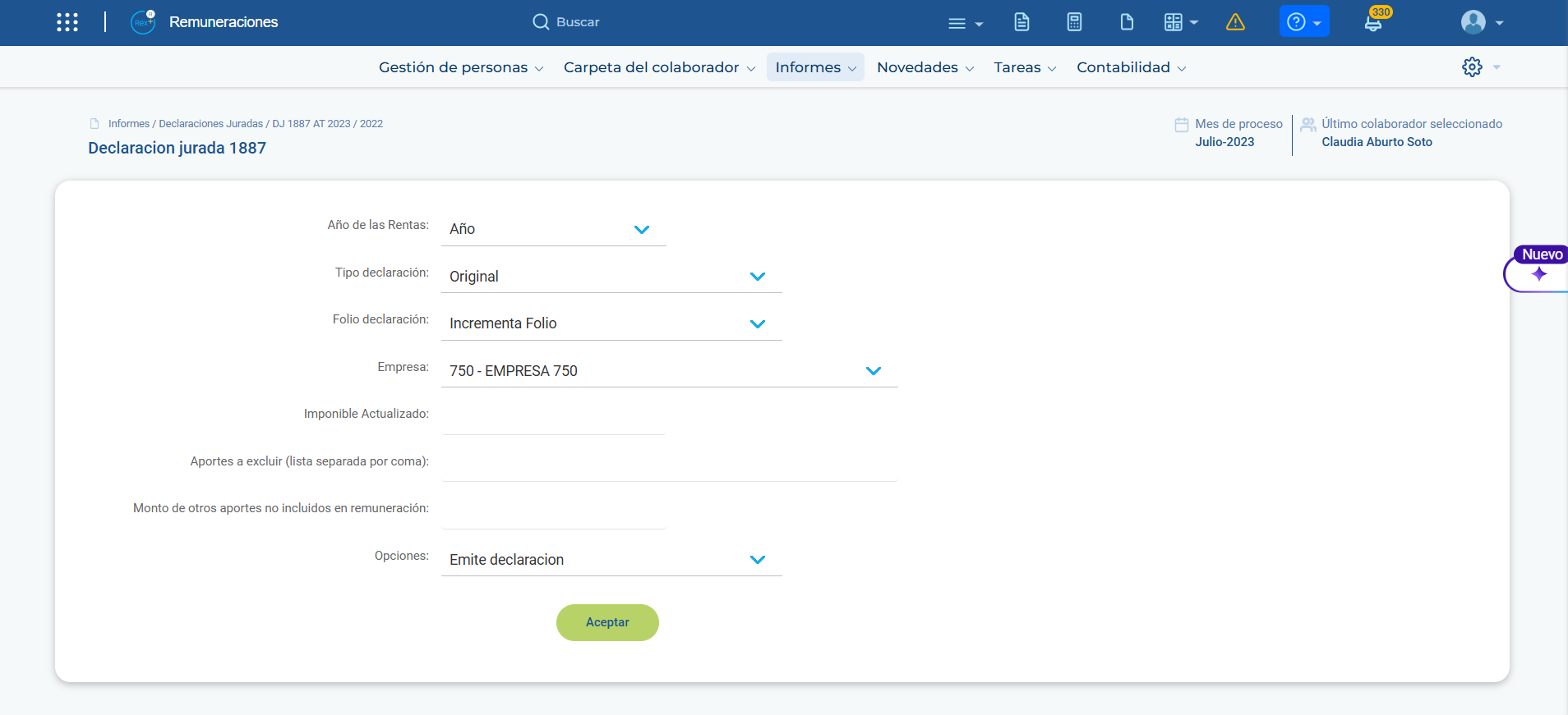 Declaraciones juradas