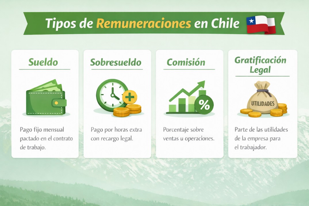 Tipos de remuneraciones que existen en Chile